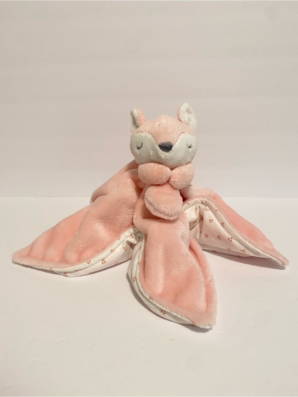 Carters Pink Deer Fox Lovey Security Blanket Plush Holding Baby Toy Girl